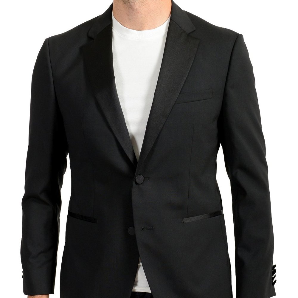 Hugo Boss Men's "C-JeffS" Black Wool Tuxedo Sport Coat Blazer